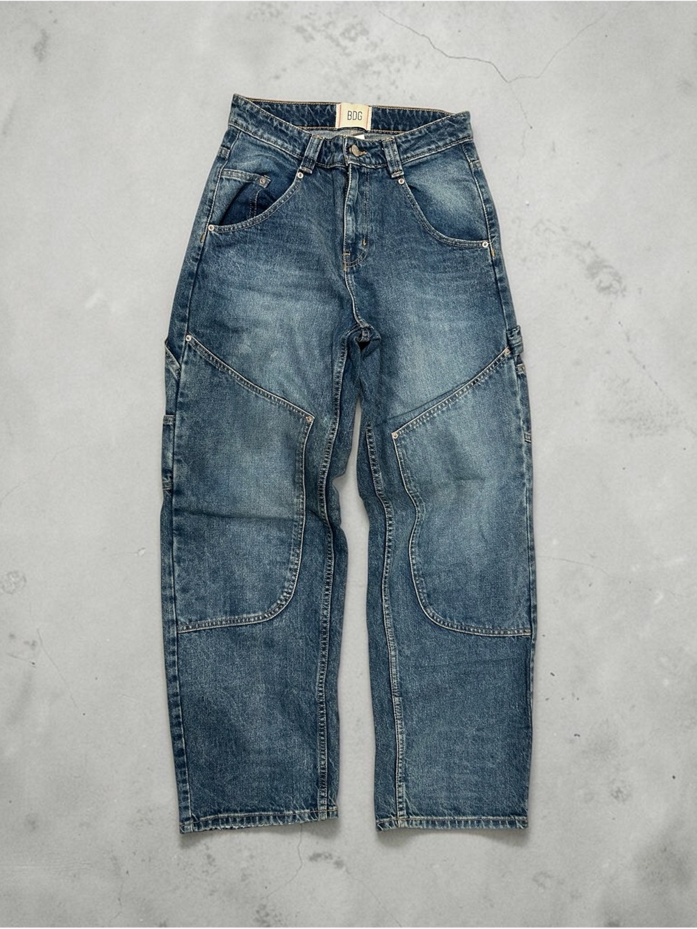 BDG Baggy Bell Carpenter High-Rise Jeans - 100% Cotton 31” Inseam